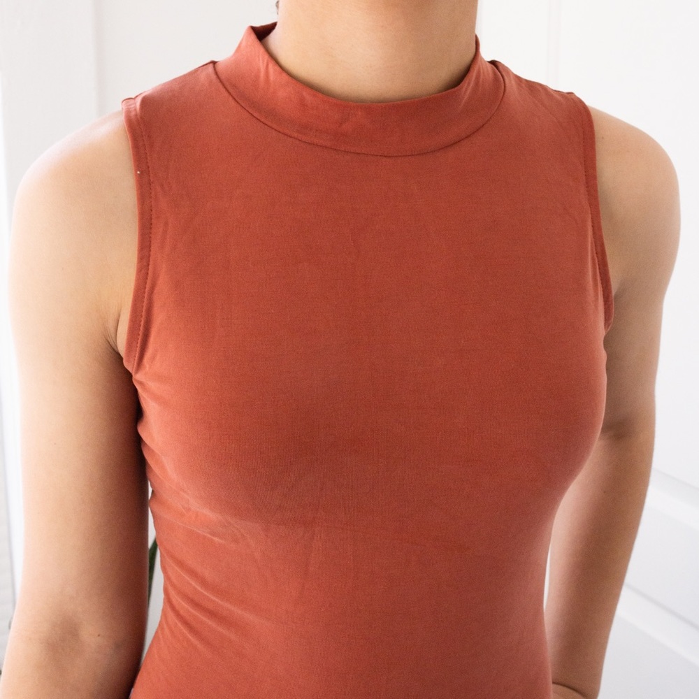 Mock neck bodysuit